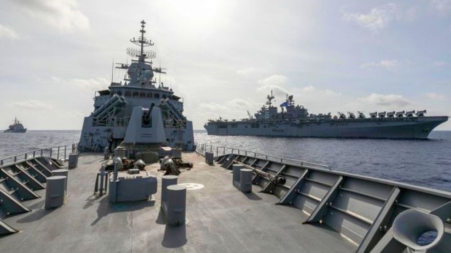 Mỹ khen ngợi Australia vì điều tàu chiến tập trận chung ở Biển Đông