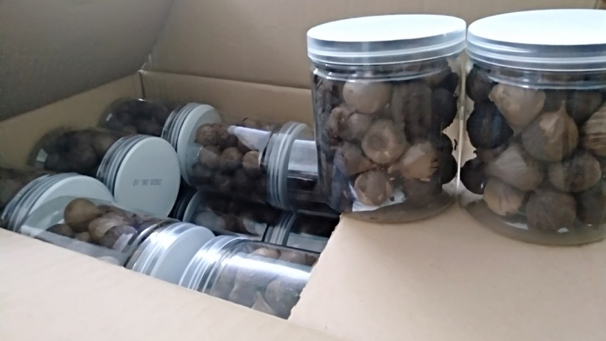 Thu giữ hàng trăm cân tỏi đen “mồ côi” không rõ nguồn gốc