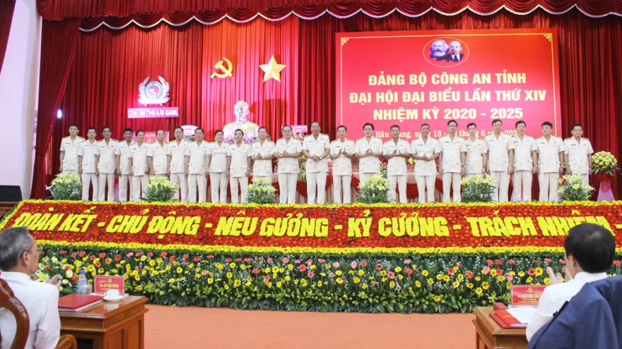 Bế mạc Đại hội đại biểu Đảng bộ Công an tỉnh Hậu Giang