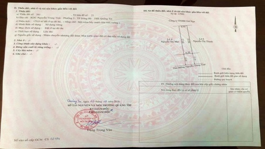 Quảng Trị cảnh báo tình trạng làm giả sổ đỏ để vay vốn