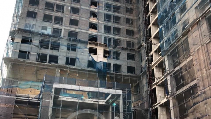 Bật giàn giáo, công nhân ở Hải Dương rơi từ tầng 14 tử vong