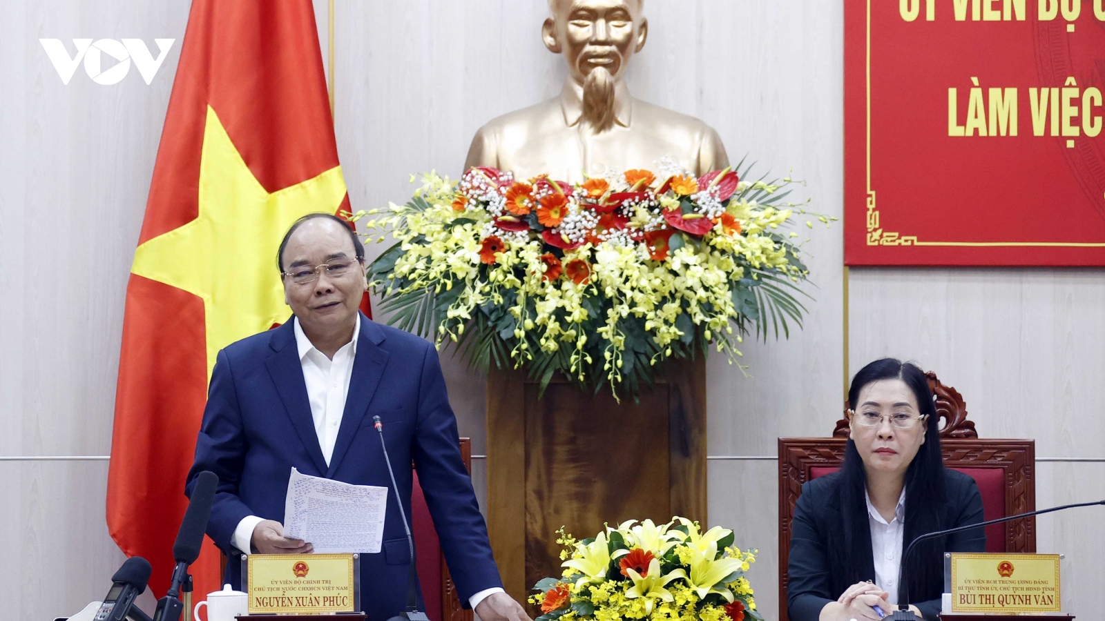 Chủ tịch nước Nguyễn Xuân Phúc làm việc lãnh đạo chủ chốt tỉnh Quảng Ngãi