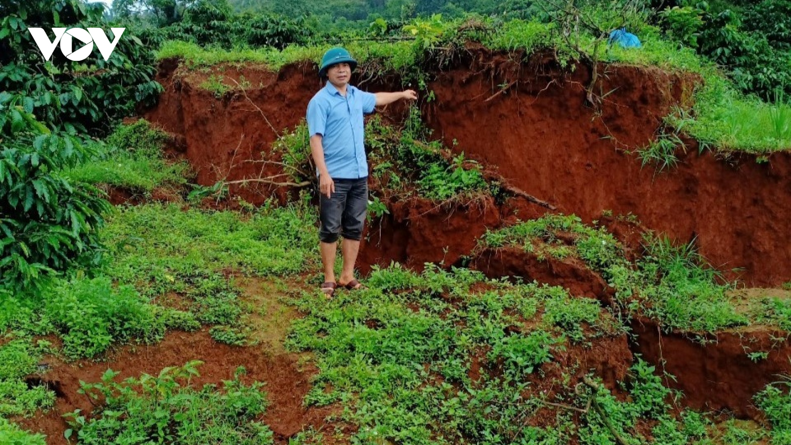 Sạt lở một quả đồi tại Đắk N'Drung, Đắk Nông