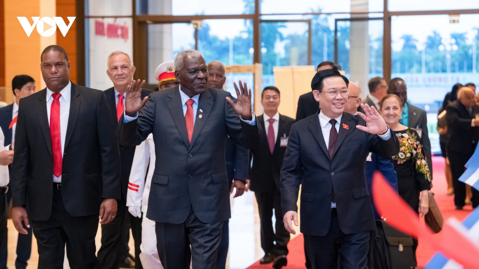 Chủ tịch Quốc hội Vương Đình Huệ đón, tiếp Chủ tịch Quốc hội Cuba