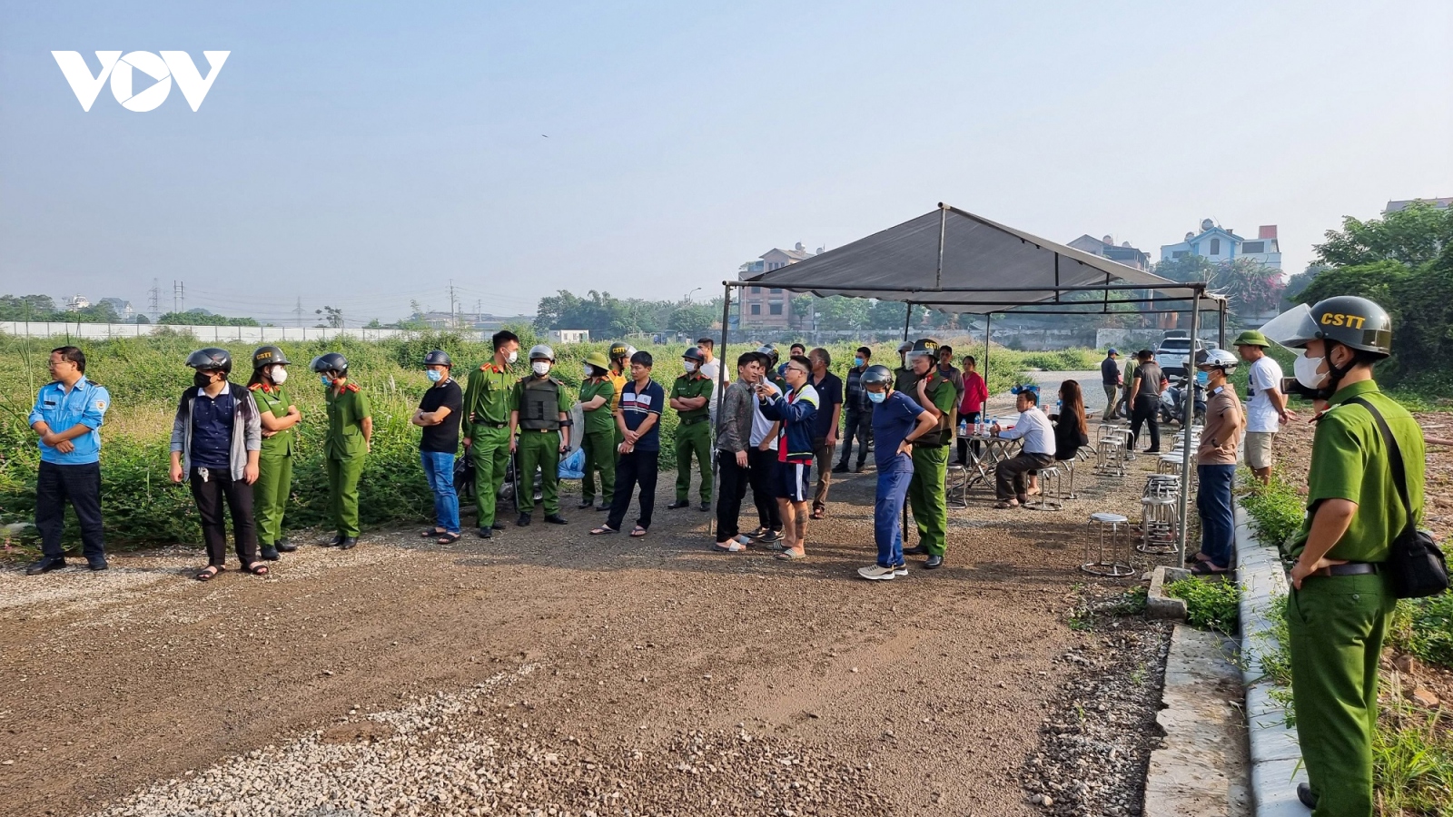 Bảo vệ thi công để thực hiện dự án ở từ Sơn, Bắc Ninh