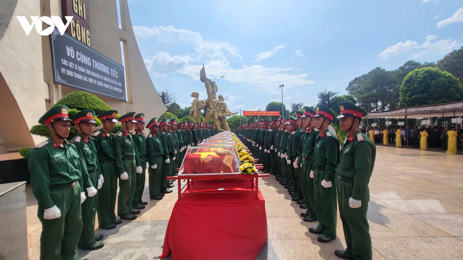 Đắk Lắk tổ chức lễ truy điệu, an tang hài cốt liệt sỹ hy sinh tại Campuchia