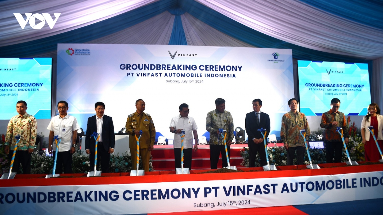 VinFast chính thức động thổ nhà máy lắp ráp xe điện tại Indonesia