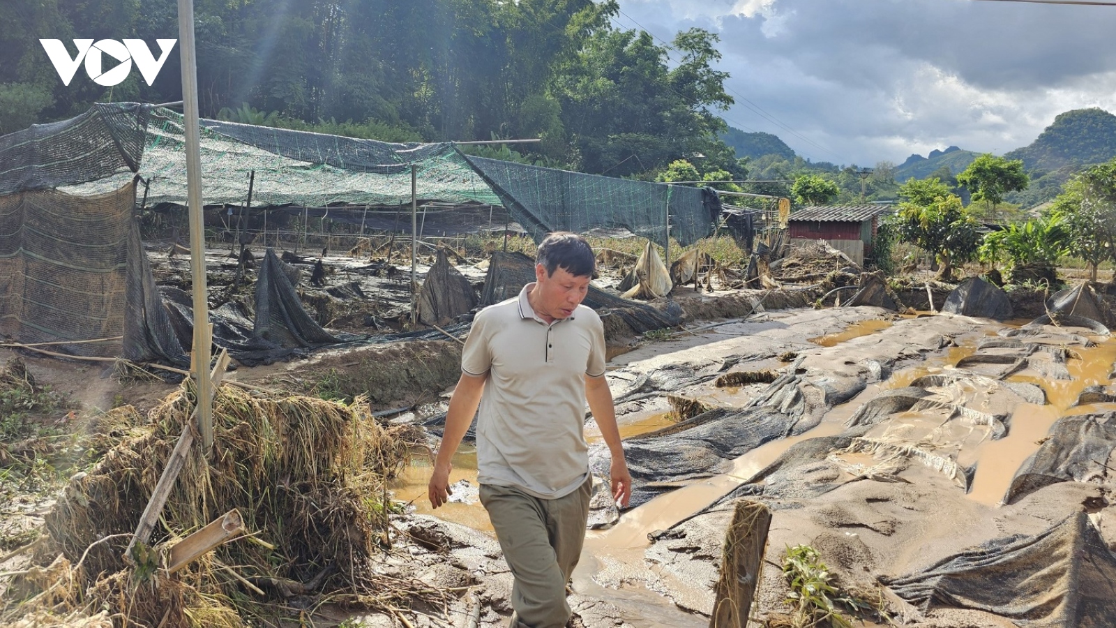 Nhiều hộ dân vùng hạ du hồ chứa nước bản Mòng trắng tay sau lũ