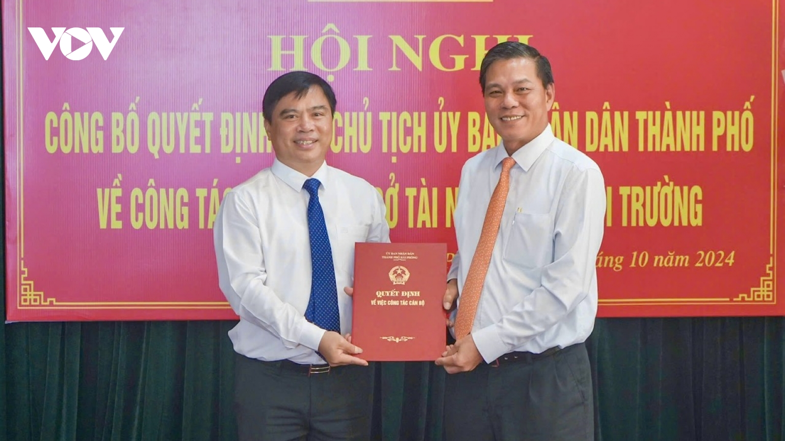 Chủ tịch UBND quận Hải An giữ chức Giám đốc Sở Tài nguyên & Môi trường Hải Phòng