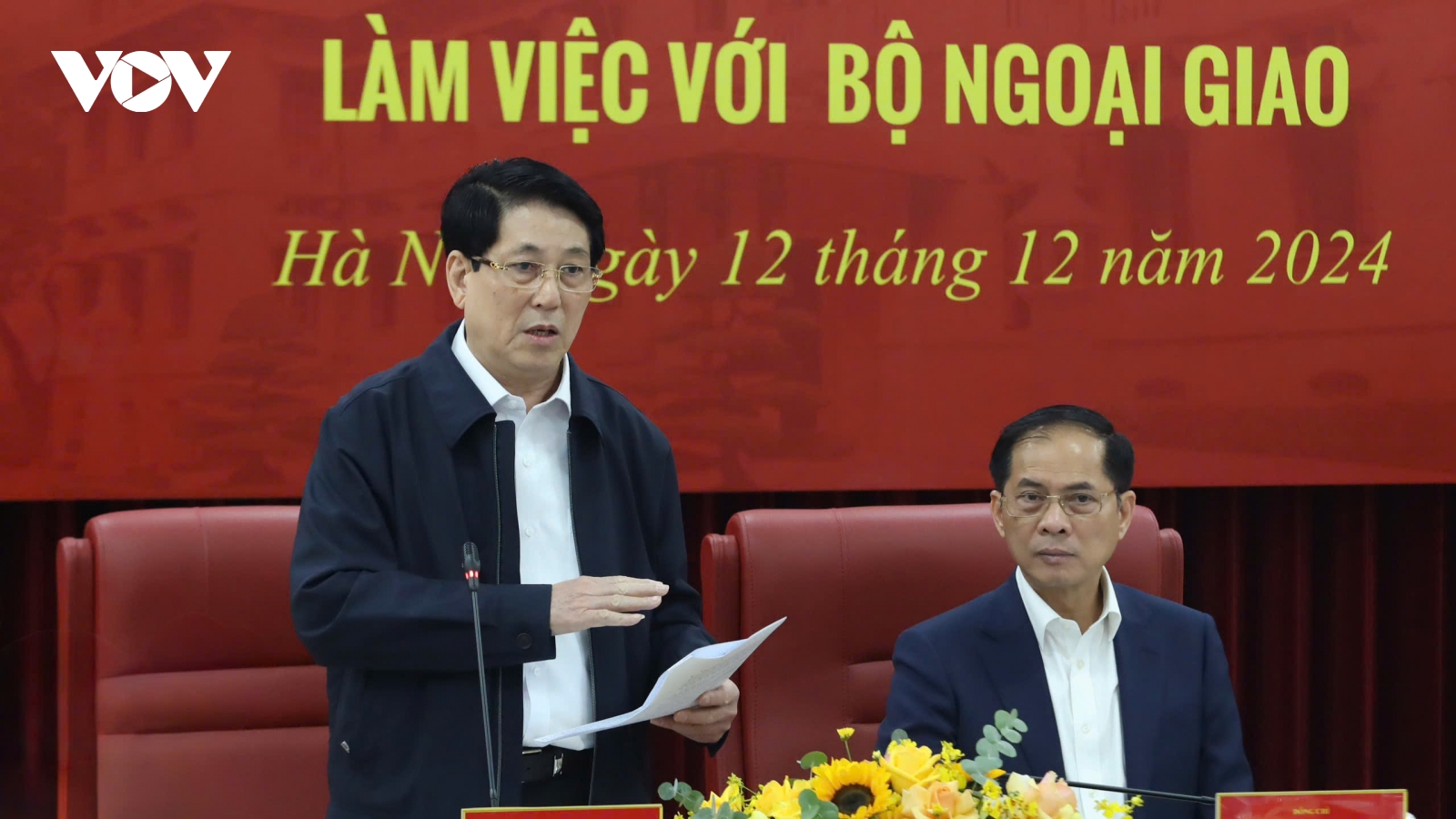 Chủ tịch nước Lương Cường thăm và làm việc với Bộ Ngoại giao