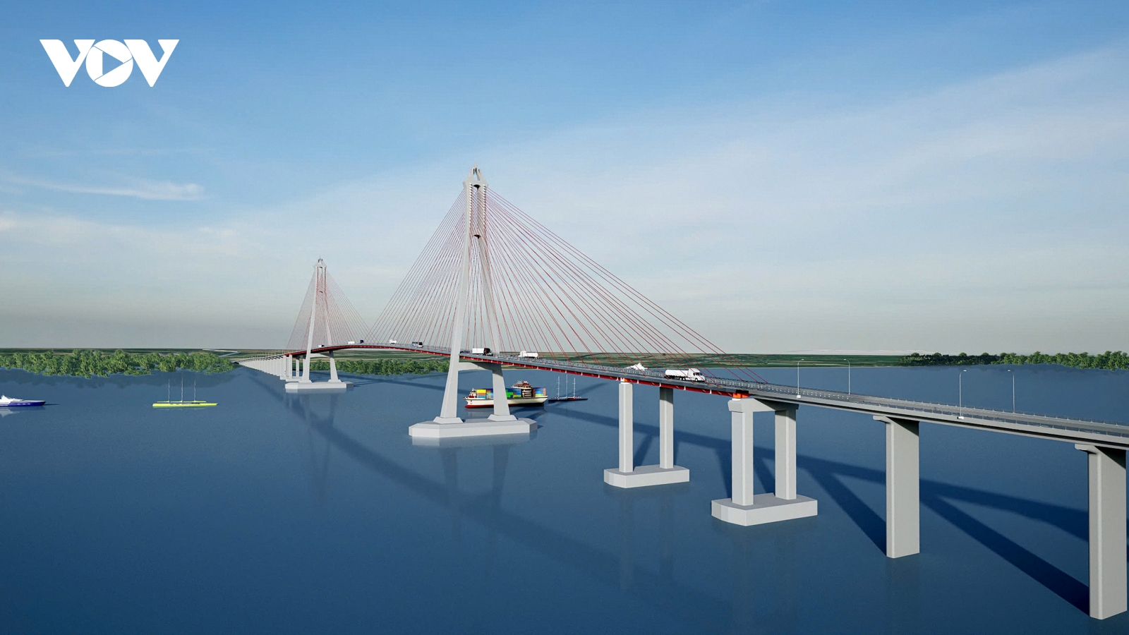 Cầu Đại Ngãi 1 gần 3.900 tỷ đồng nối Trà Vinh-Sóc Trăng được phát lệnh thi công