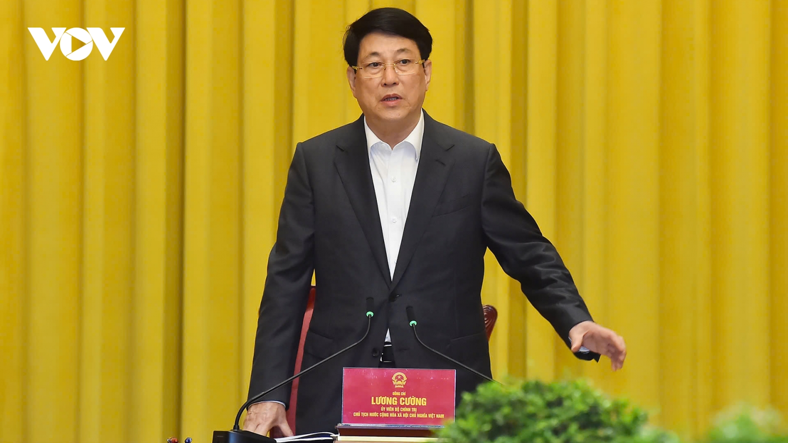 Chủ tịch nước Lương Cường làm việc với Văn phòng Chủ tịch nước và Bộ Ngoại giao