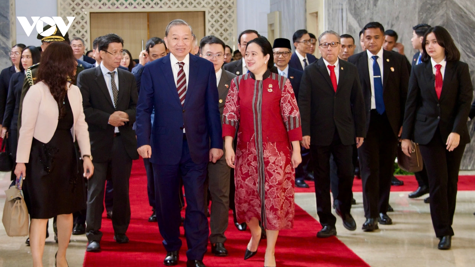 Tổng Bí thư Tô Lâm gặp Chủ tịch Hạ viện Indonesia Puan Maharani