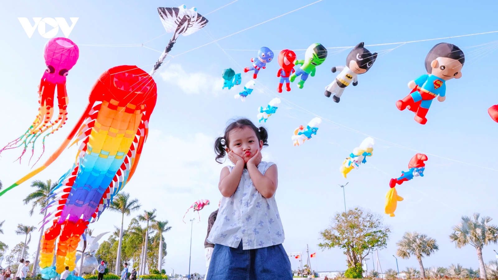 Diều khổng lồ giá tiền triệu rực rỡ trời Tây Đô