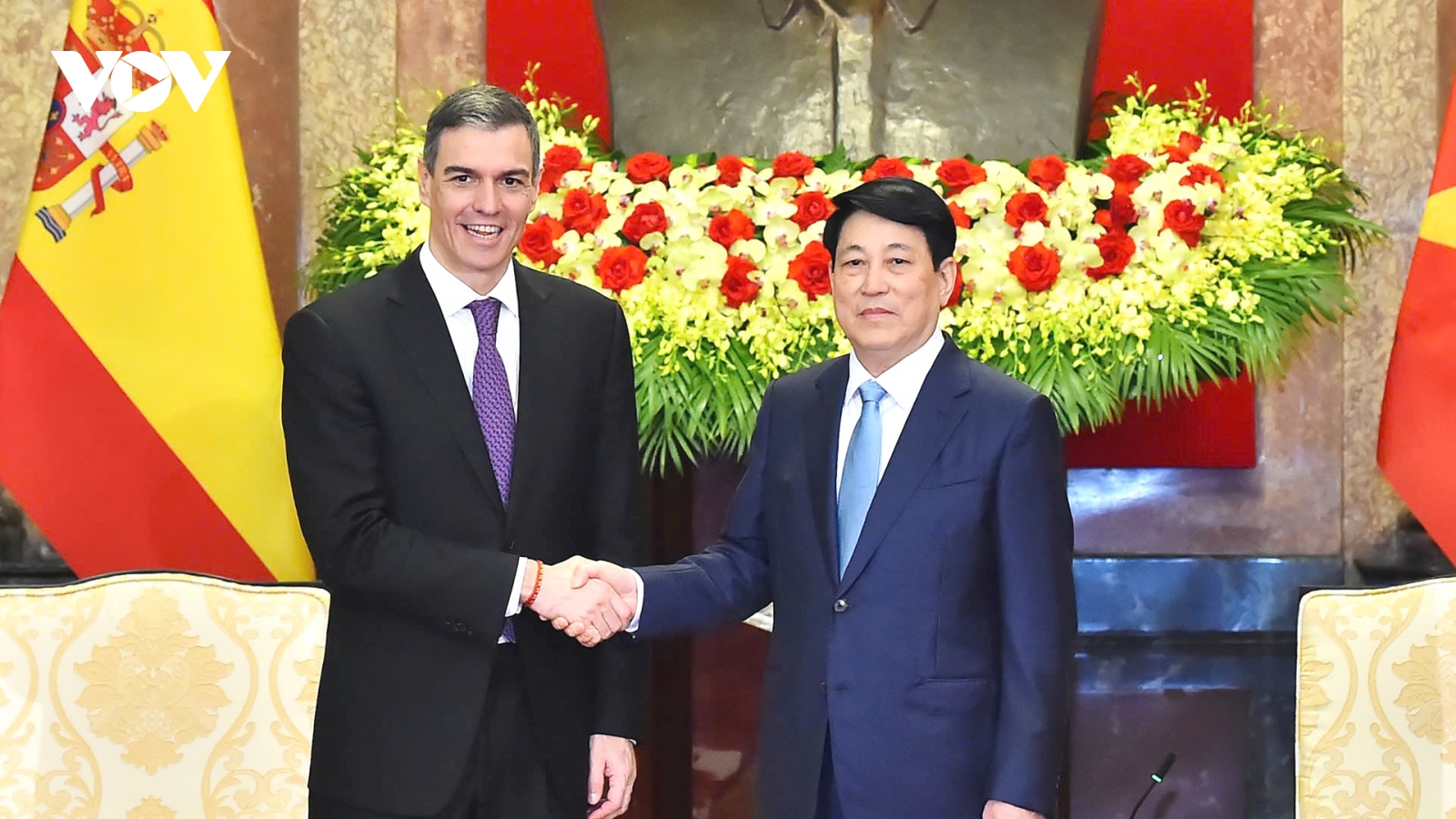 Chủ tịch nước Lương Cường tiếp Thủ tướng Tây Ban Nha Pedro Sanchez