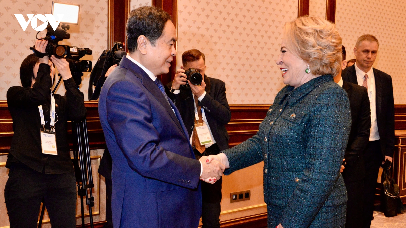 Chủ tịch Quốc hội Trần Thanh Mẫn gặp Chủ tịch Hội đồng Liên bang Nga