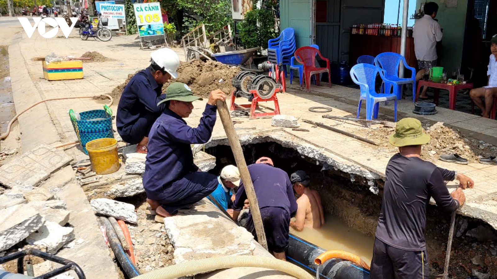 Sự cố vỡ đường ống dẫn nước tại Tiền Giang là do đứt mối chì