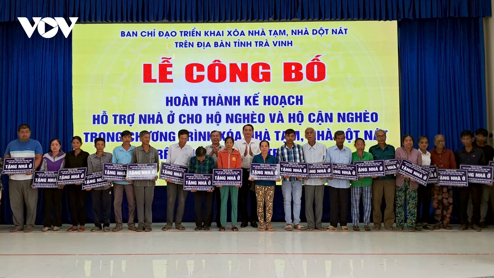 Trà Vinh công bố hoàn thành chương trình xóa nhà tạm, nhà dột nát