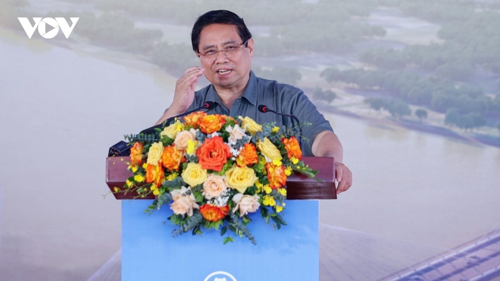Thủ tướng Phạm Minh Chính dự Lễ khởi công Dự án cầu Tứ Liên, Hà Nội