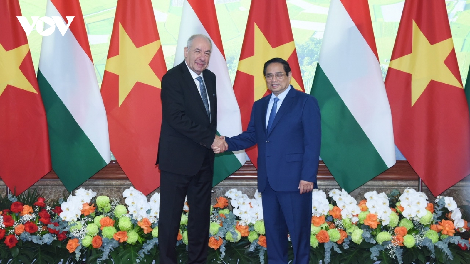 Thủ tướng Phạm Minh Chính hội kiến Tổng thống Hungary