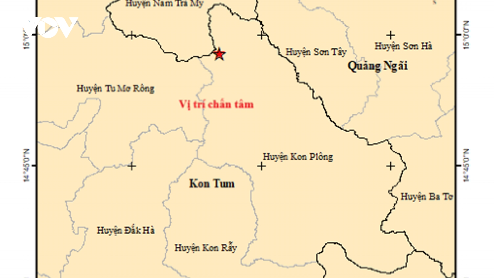 Xảy ra động đất 3.0 tại Kon Tum