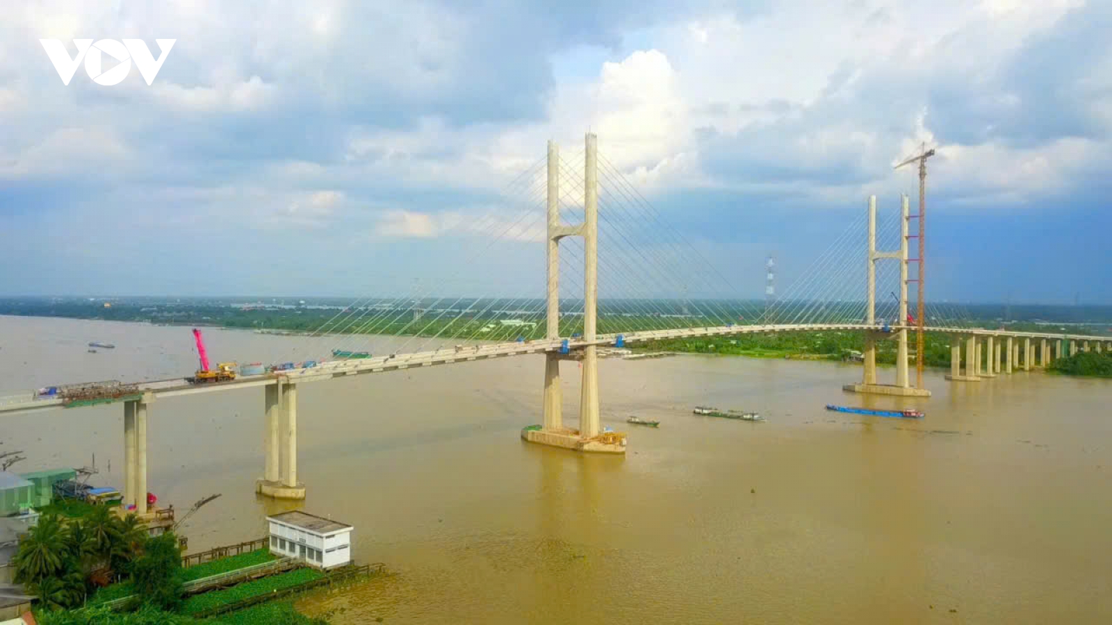 Dự án cầu Rạch Miễu 2 tiếp tục vượt tiến độ, sẽ hoàn thành đầu tháng 8