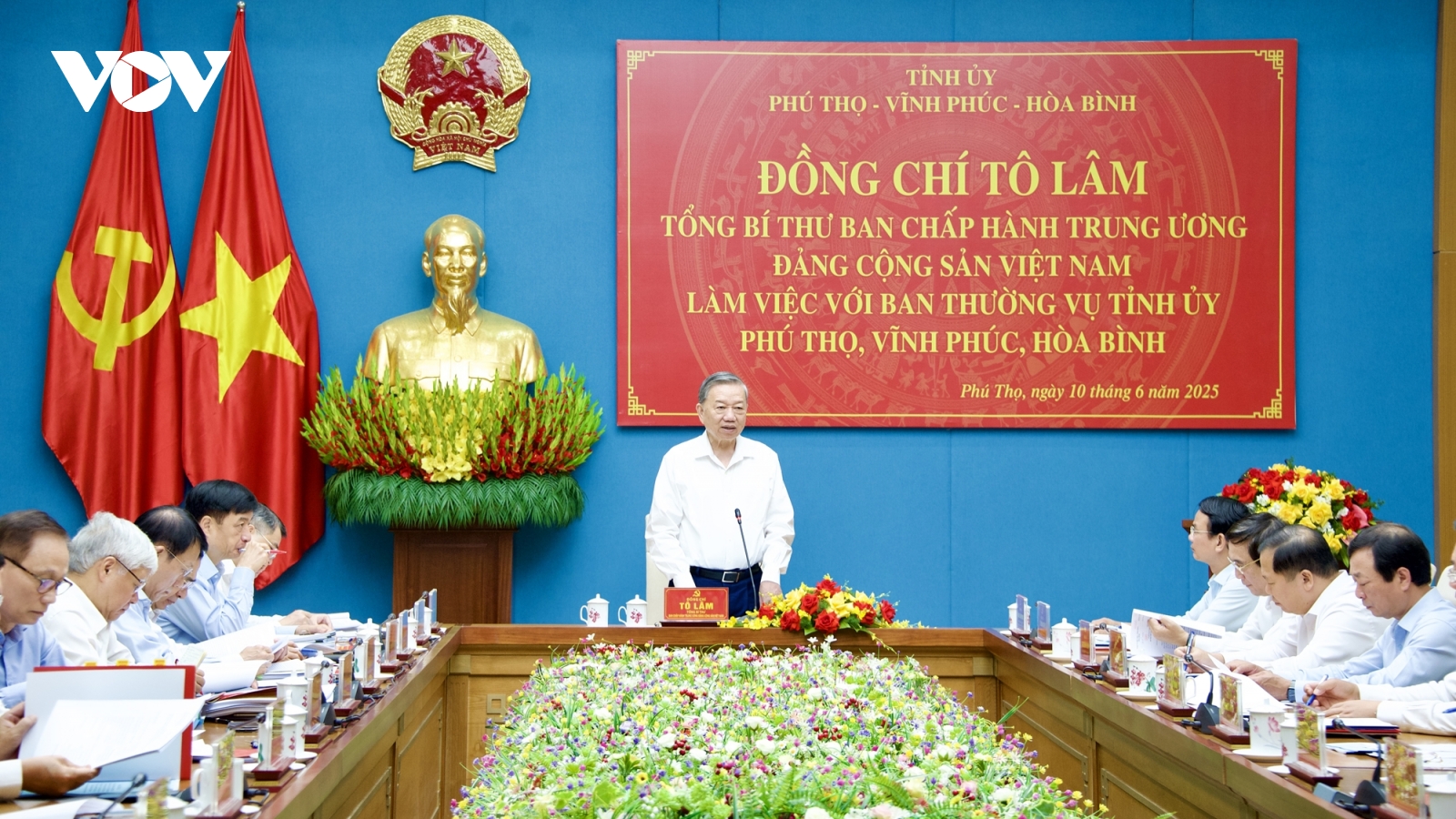 Tổng Bí thư Tô Lâm làm việc với Ban Thường vụ Tỉnh ủy Phú Thọ, Vĩnh Phúc, Hòa Bình