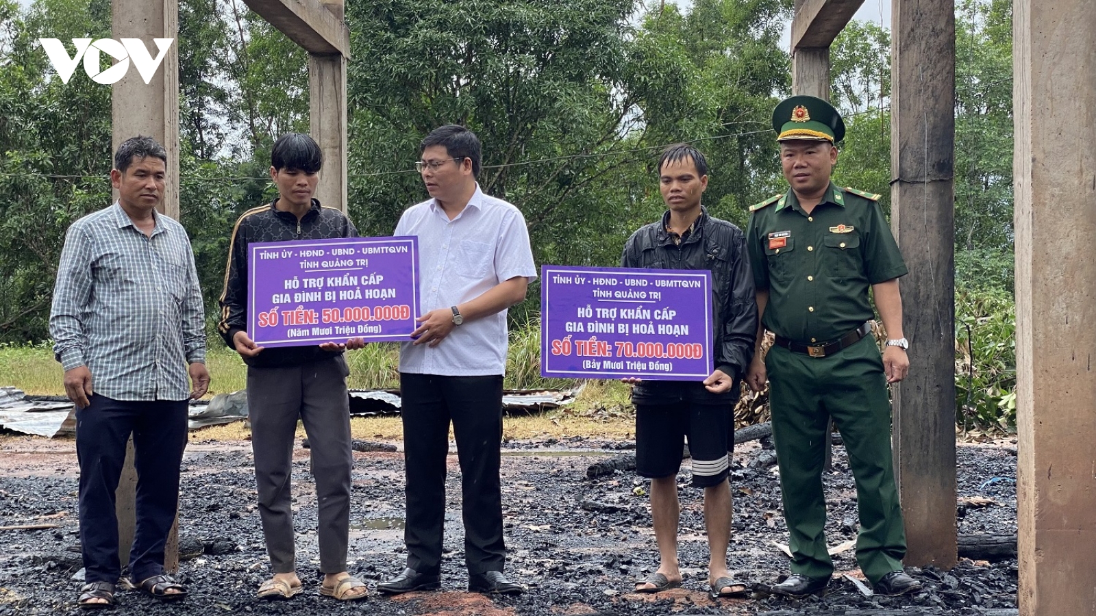 Quảng Trị hỗ trợ các gia đình bị hỏa hoạn