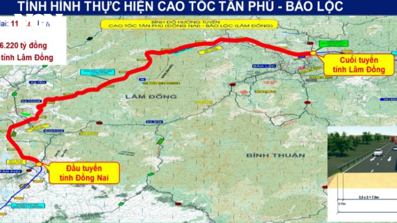 Đề nghị bố trí lại vốn, giải ngân hơn 1.100 tỷ đồng cho Cao tốc Tân Phú-Bảo Lộc