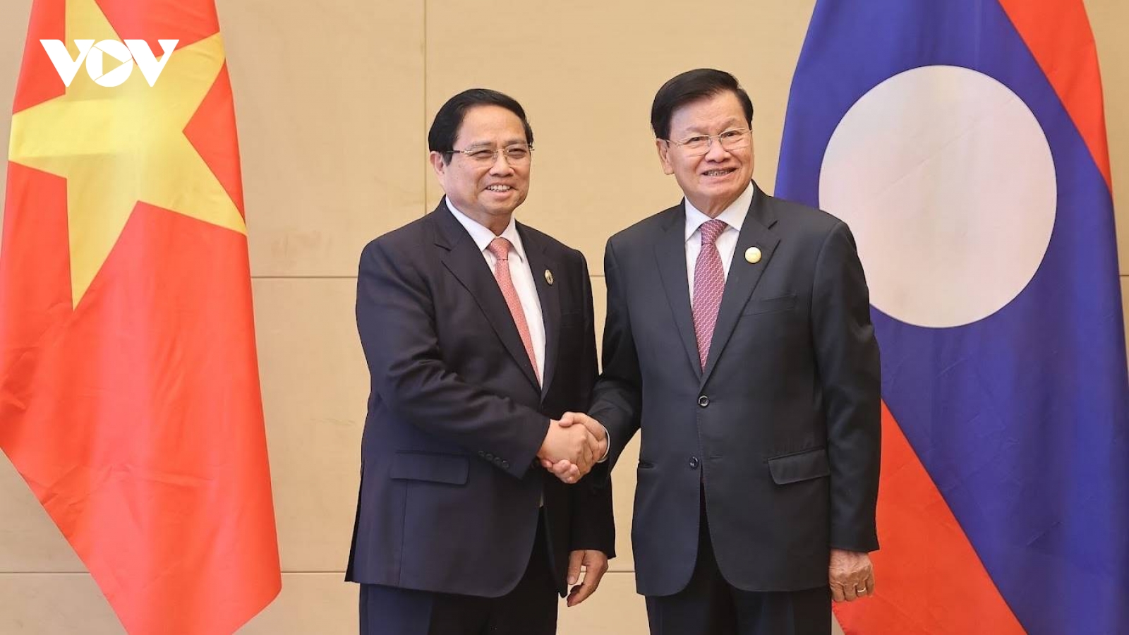 Thủ tướng Phạm Minh Chính tiếp Tổng Bí thư, Chủ tịch nước Lào