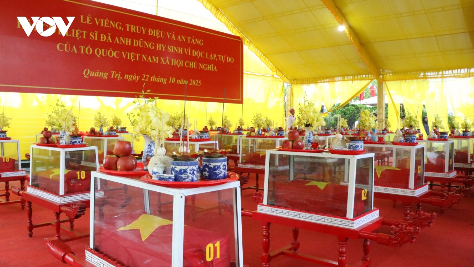 Truy điệu, an táng 34 hài cốt liệt sĩ tại phường Quảng Trị