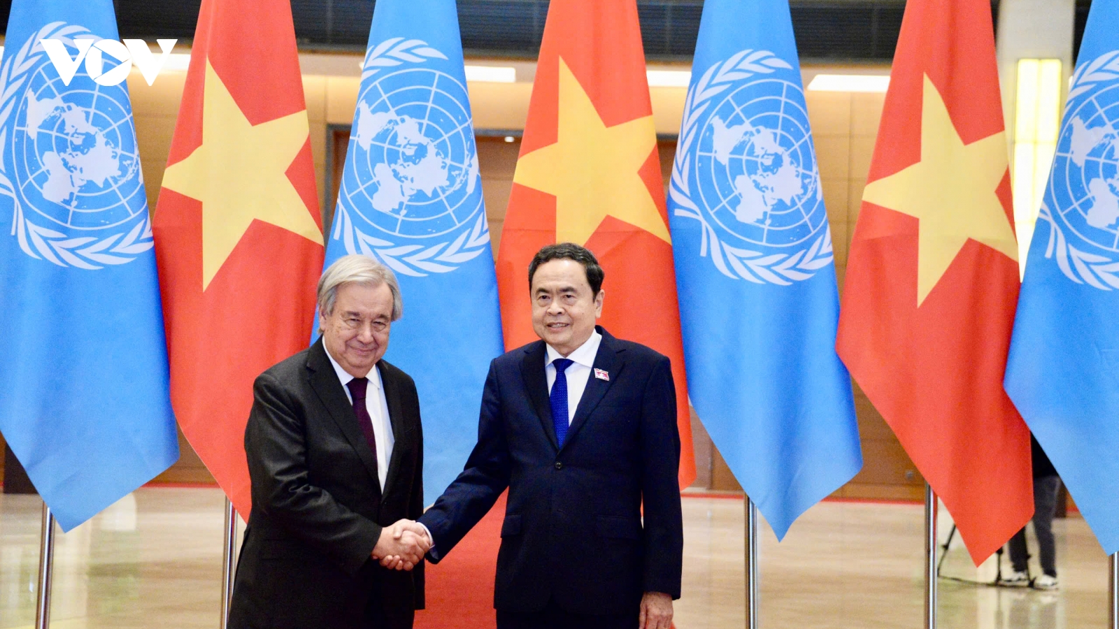 Chủ tịch Quốc hội Trần Thanh Mẫn hội kiến Tổng thư ký Liên Hợp Quốc