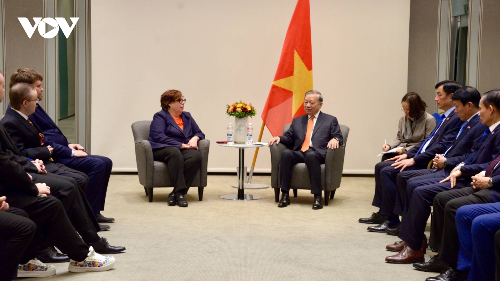 Tổng Bí thư Tô Lâm tiếp Chủ tịch Đảng Cộng sản Phần Lan Tiina Sandberg