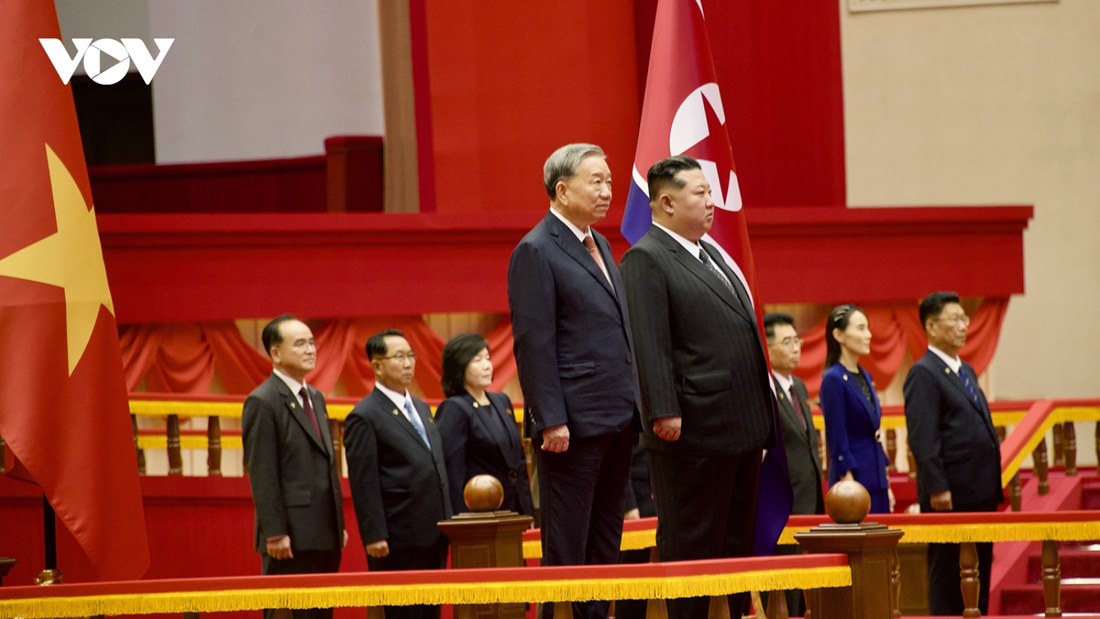 Toàn cảnh lễ đón Tổng Bí thư Tô Lâm thăm cấp Nhà nước CHDCND Triều Tiên