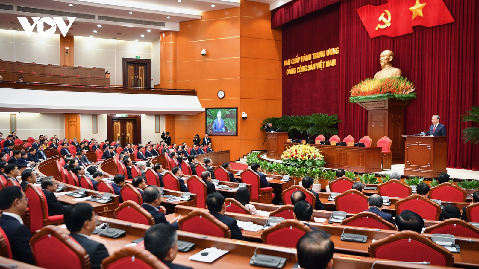 Toàn cảnh bế mạc Hội nghị Trung ương 14, khóa XIII