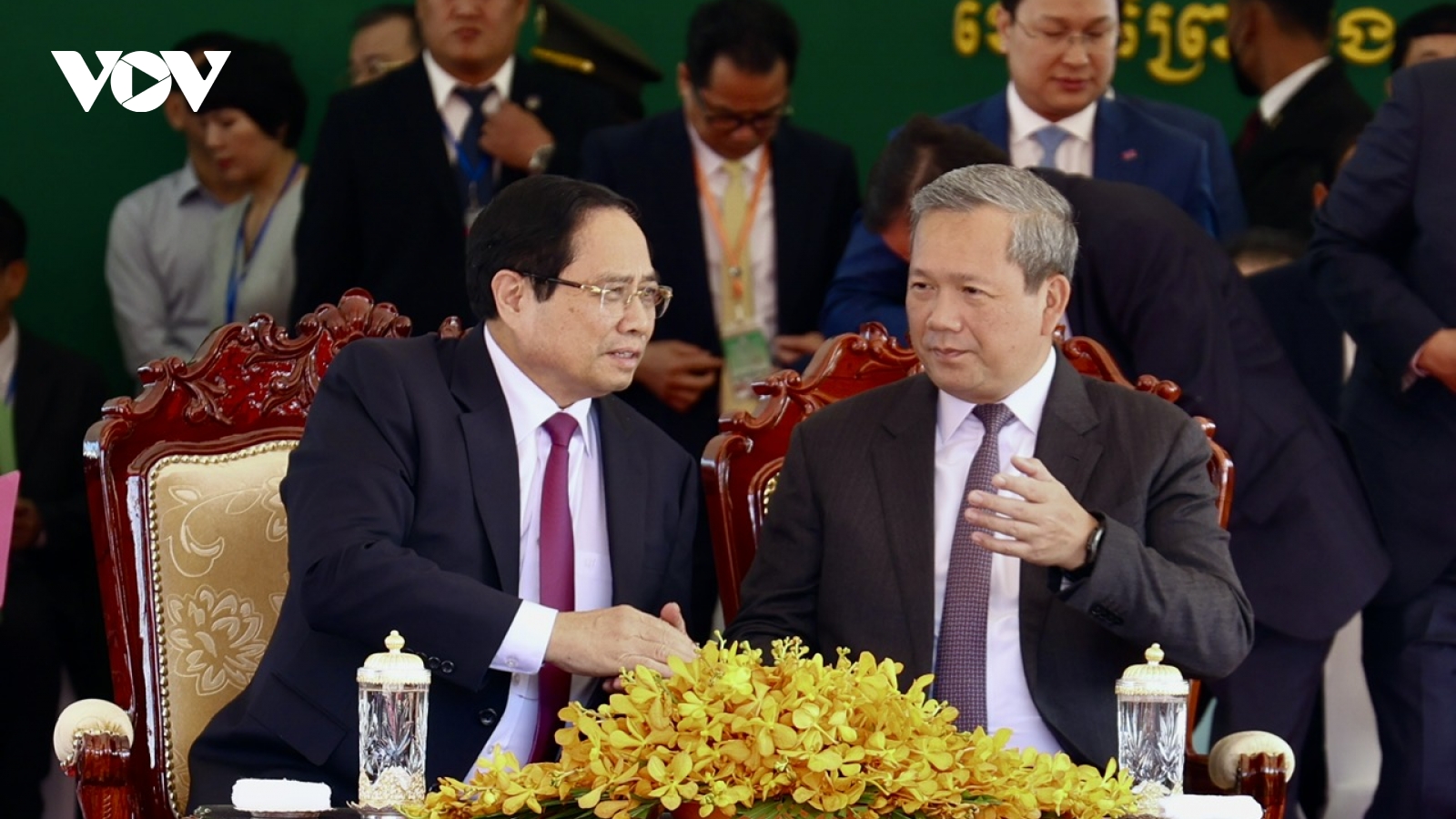 Thủ tướng Việt Nam-Campuchia dự khai trương Cặp cửa khẩu quốc tế Tân Nam-Meun Chey