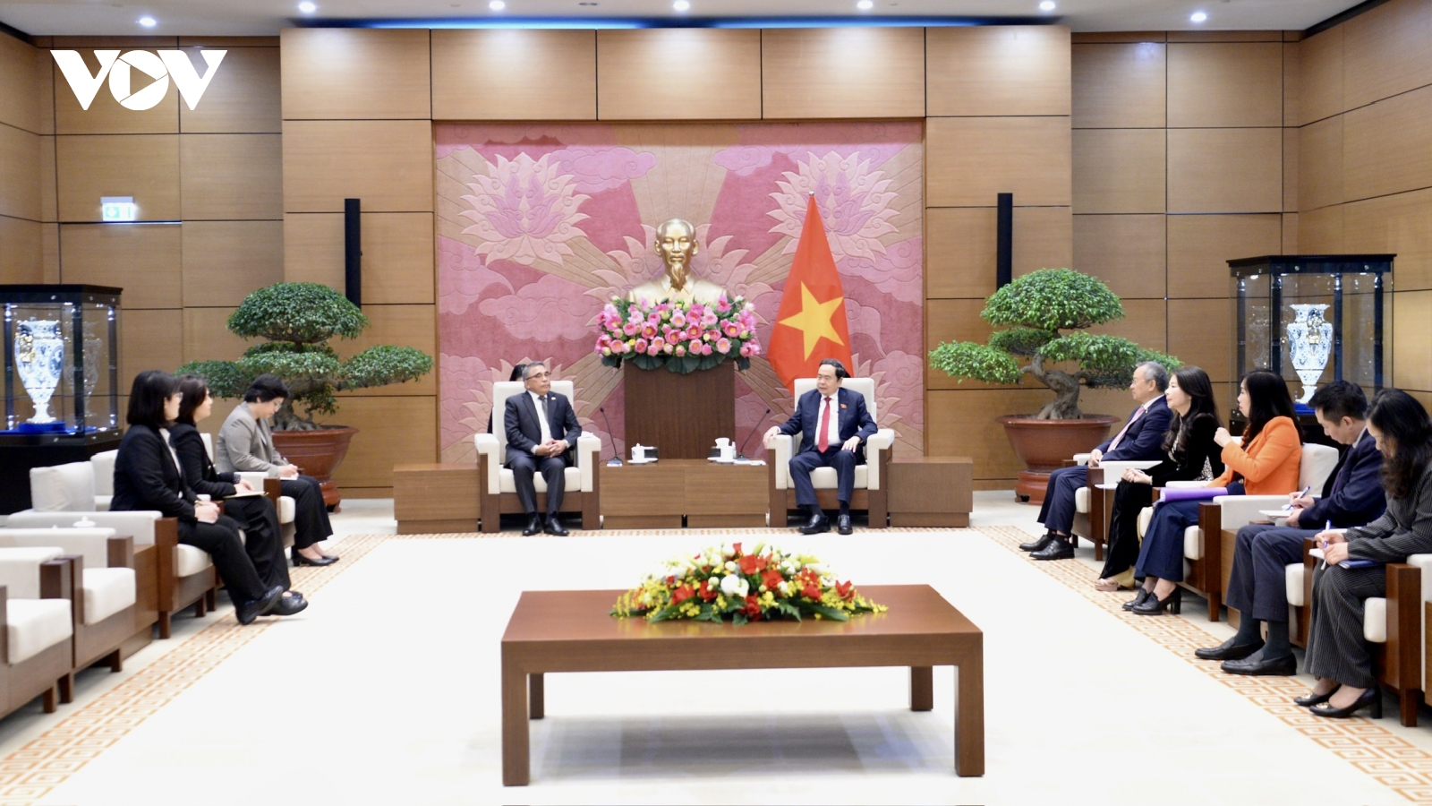 Chủ tịch Quốc hội Trần Thanh Mẫn tiếp các Đại sứ Campuchia, Hoa Kỳ và Philippines