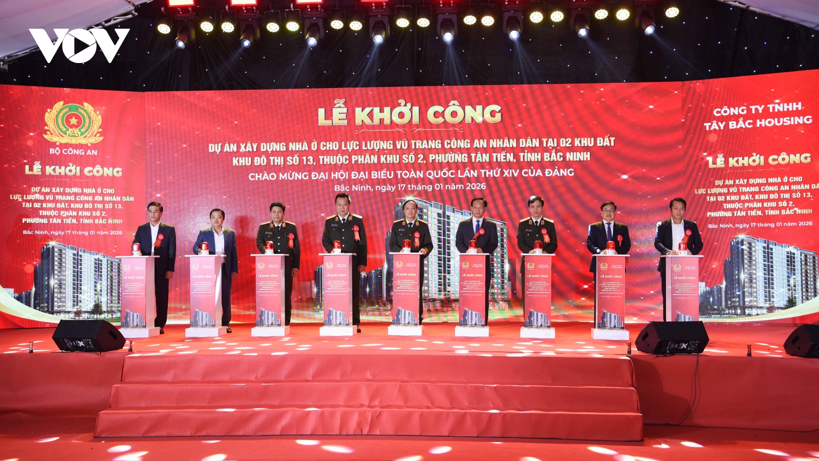 Bắc Ninh khởi công dự án nhà ở cho lực lượng Công an nhân dân