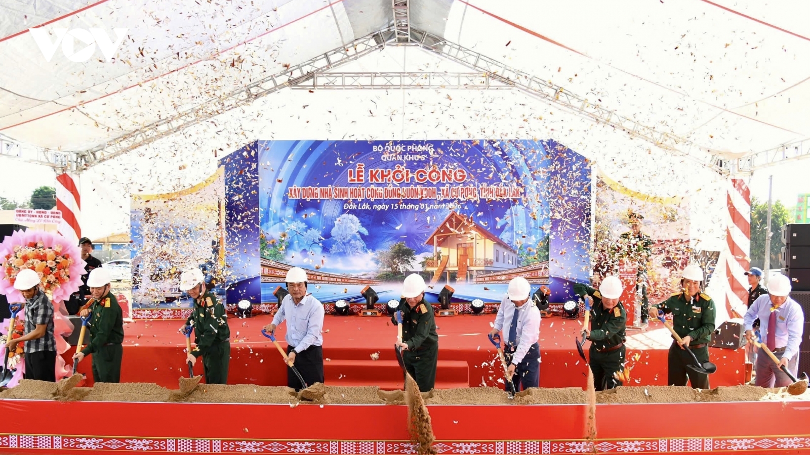 Bộ Quốc phòng hỗ trợ 5 tỷ đồng xây dựng 2 Nhà sinh hoạt cộng đồng tại Đắk Lắk