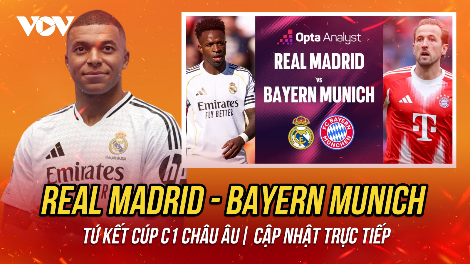 Trực tiếp Real Madrid - Bayern: Đại chiến ở tứ kết Cúp C1 châu Âu