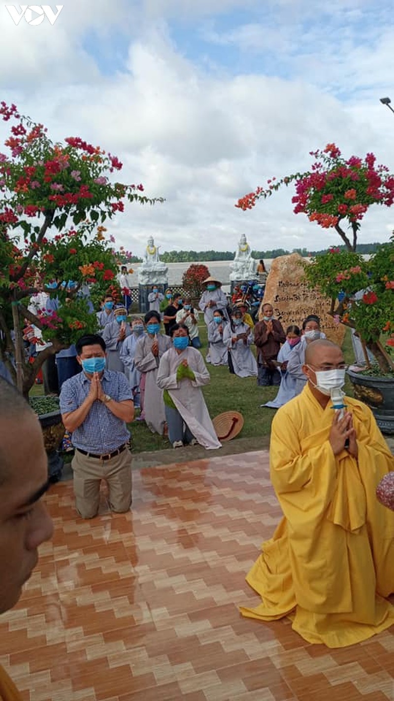 Hiện nay, các chùa, tự viện trên địa bàn tỉnh Tiền Giang đều chấp hành tốt các quy định về phòng chống dịch Covid-19.
