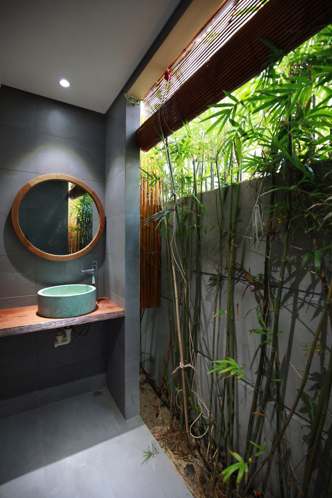Phòng tắm mở, mang đến cảm giác gần gũi.
