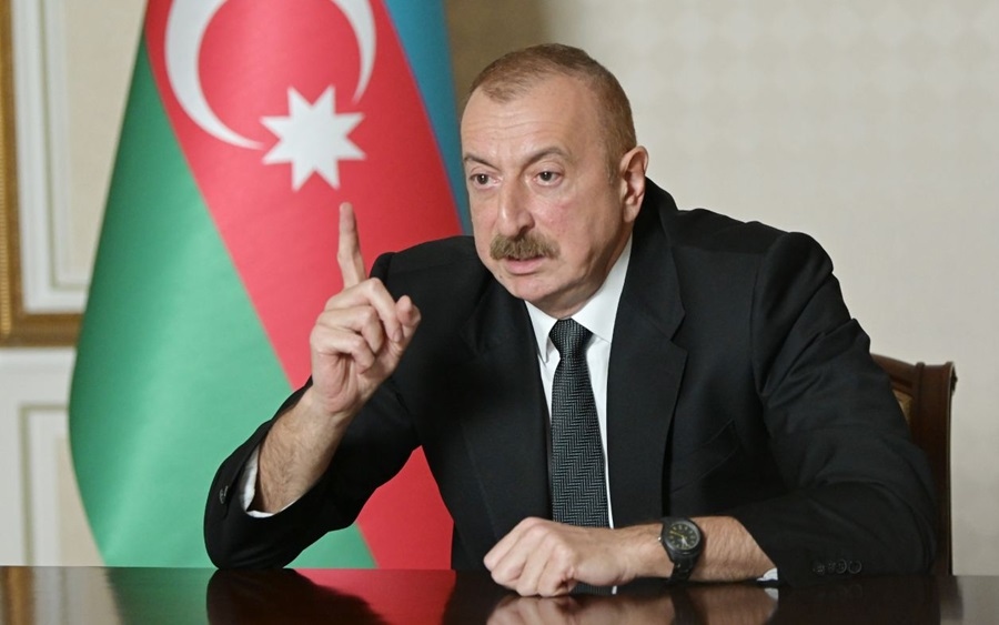 Tổng thống Azerbaijan Aliyev. Ảnh: Trend.