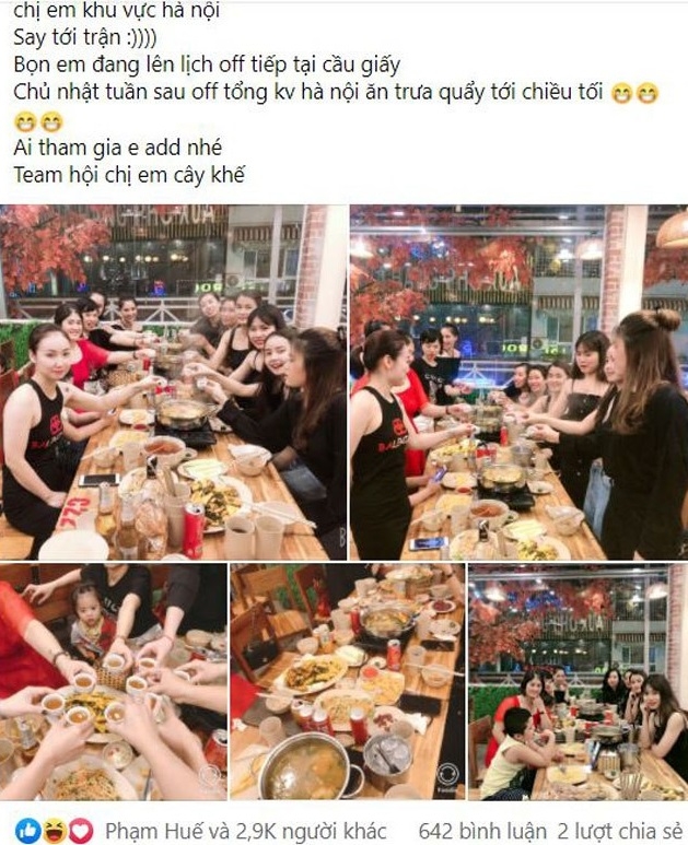 Hội chị em ở Hà Nội.