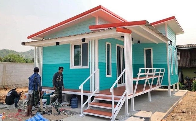 Nhà lắp ghép có tính thẩm mỹ cao và rất đa dạng về mẫu mã.