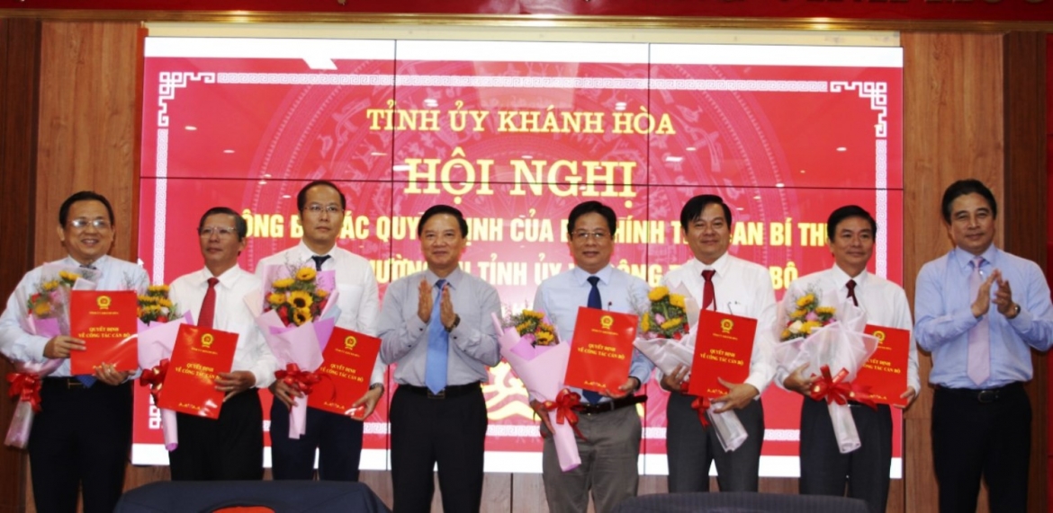 Các Ủy viên Ban Thường vụ Tỉnh ủy Khánh Hòa được vừa được phân công nhiệm vụ.
