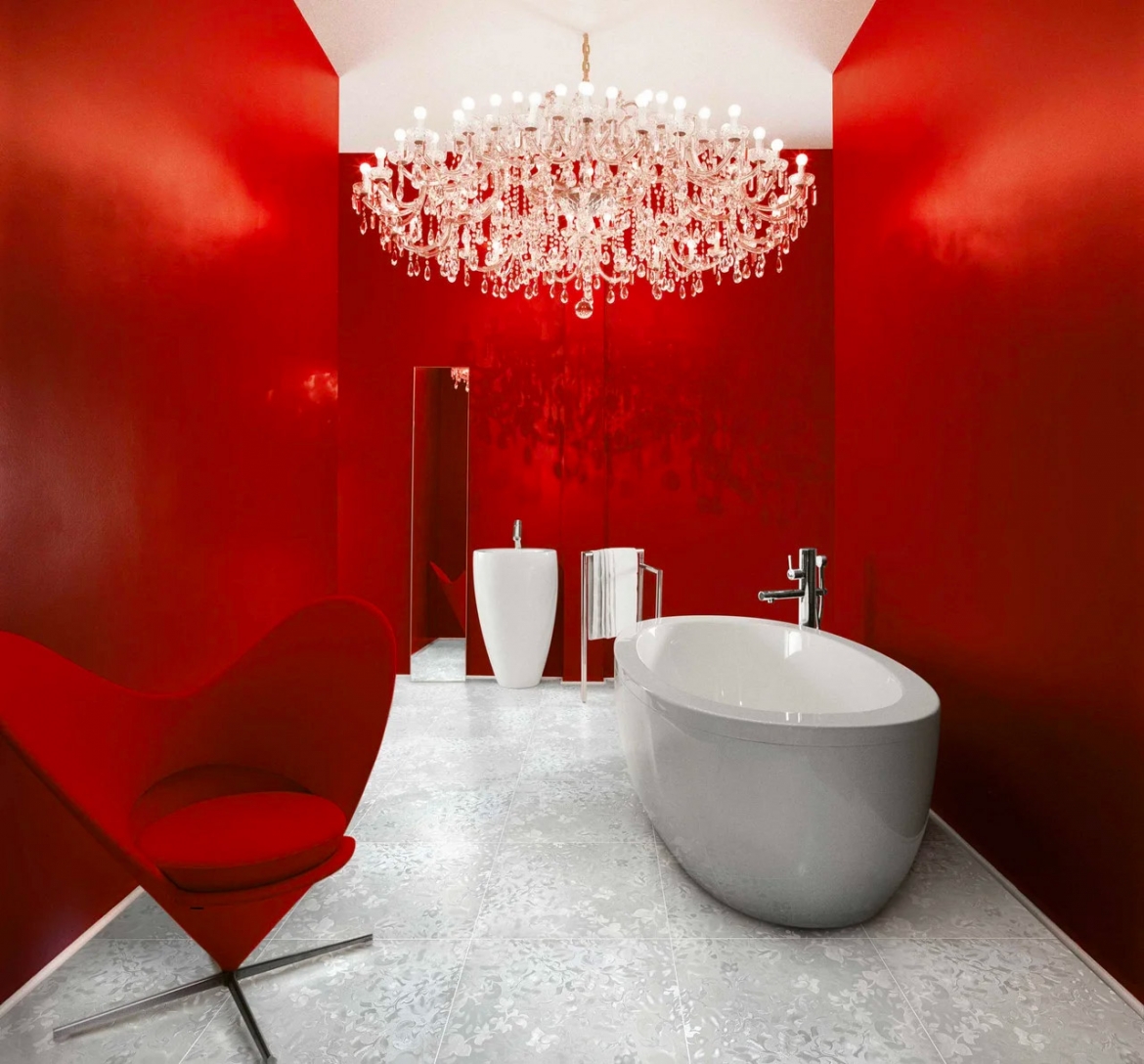 Phòng tắm đẹp như salon.