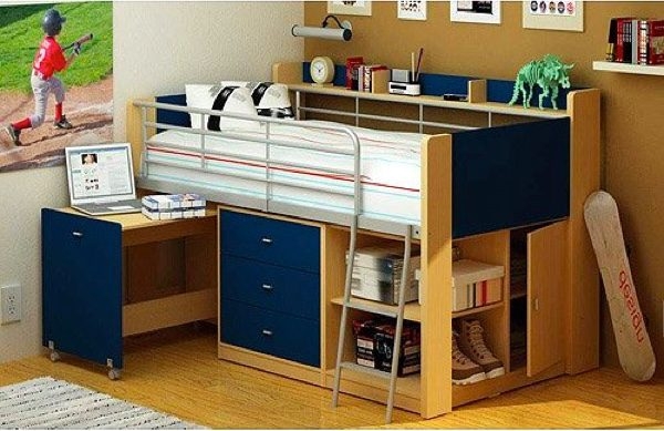 Chiếc giường áp mái sẽ là giải pháp đầy thông minh cho không gian chật hẹp nhưng được sắp xếp một cách khoa học, gọn gàng cũng là nơi để bé thỏa sức phát triển./.
