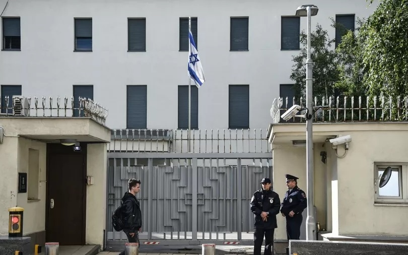 Đại sứ quán Israel ở Nga. Ảnh: AFP.