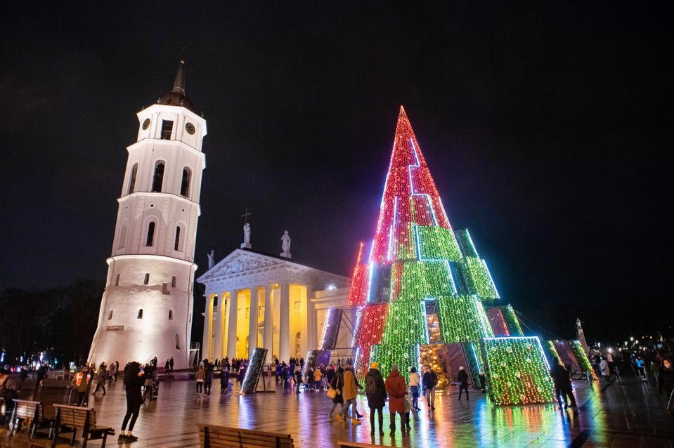  Những mảng màu lấp lánh ở Vilnius, Lithuania.